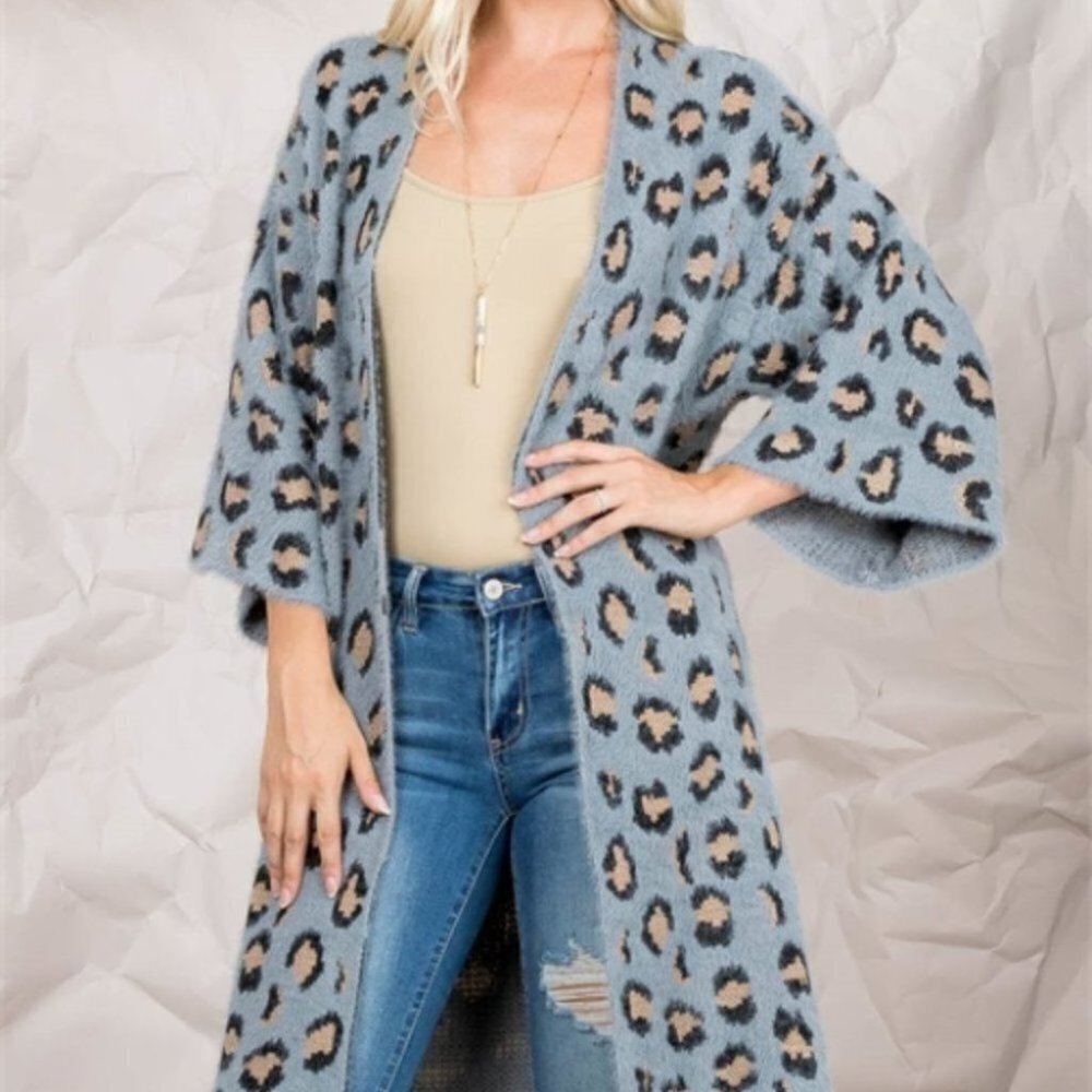 Leopard print Print So Soft Open front Cardigan - Picture 3 of 9